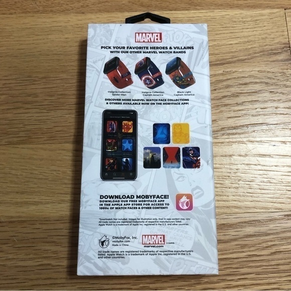 Mobyfox Marvel Watch Band NEW Fits Apple Watch Red Smartwatch Band - Picture 2 of 2